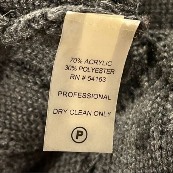 Calvin Klein charcoal grey v-neck sweater dress size Small - Picture 10 of 12